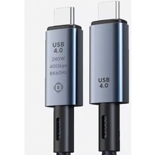 Bowie 8k Görüntü Aktarım Destekli Ultra Hızlı Type-C Hasır Kablo 40GBPS macbook Pro Air Mini Için