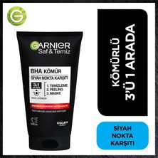 Garnier 3'ü 1 Arada Kömür Özlü Yüz Maskesi Tüm Cilt Tipleri İçin 150 ml