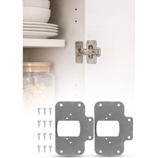 Omilife Menteşe Tamir Seti Paslanmaz Dolap Kapak Tamir Sacı 2 Adet Kolay Kullanım Özelliği