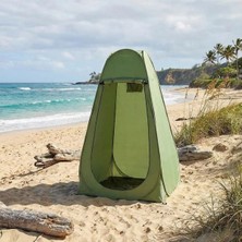 Güvenli Sepet  Tek Kişilik Yarı Otomatik Portatif Giyinme Kabini Çadırı – Plaj, Kamp, Duş ve Soyunma Kabini Outdoor Çadır 120X120X190 cm