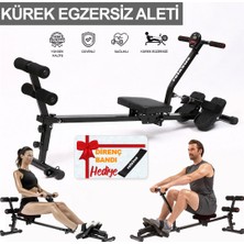 Relaxus Hidrolik Katlanabilir Kürek Çekme Aleti Gösterge Ev Kardiyo Tüm Vücut Egzersiz Direnç Lastiği Hediye