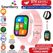 Z53 Görüntülü Görüşme Gps Wıfı Net Konum Gizli Dinleme Akıllı Çocuk Takip Saati Sim Kartlı - Pembe