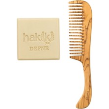 Hakiki Zeytin Saplı Tarak & Defne Sabunu Seti | Defne ve Yemeklik Zeytinyağı ile Doğal Saç ve Cilt Bakımı