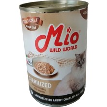 Mio Kısırlaştırılmış Kedi Konservesi Tavşanlı Parça Etli 415 Gr