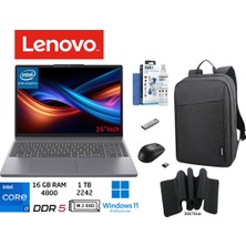 Lenovo ıdeapad Slim 3 16IRH10 Intel Core I7 13620H 16GB 1tb SSD W11 Pro 16" Fhd 83K2001VTR Duddi Çanta+Mouse+Mousepad+Usbbellek+Temizlikkit