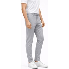 Yazı Erkek Slim Fit Dar Kesim Beli Bağlamalı Yan Cepli Casual Jogger Pantolon