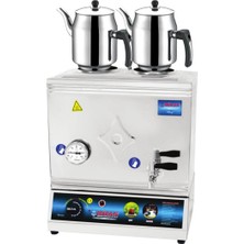 Kısmet Mzn 40 Lık Elektrikli 30 Litre 2 Demlikli Çay Kazanı Demlik Hediyeli