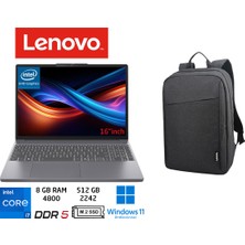 Lenovo ıdeapad Slim 3 16IRH10 Intel Core I7 13620H 8gb 512GB SSD W11 Pro 16" Fhd 83K2001VTR Duddi Çanta