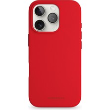 Vonmahlen iPhone 16 Pro Magsafe Silikon Kılıf Kırmızı