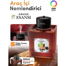 Blackbird Game Center Auhma Af-09 Araç Içi Hava Nemlendirici & Koku Makinesi Orkide Esansı 500ML Aromaterapi Difüzör + Rgb Işıklı