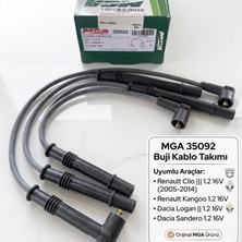 Renault Kangoo 1.2 16V Buji Kablosu | Dacia Logan Iı & Sandero Uyumlu | Mga Orijinal Ateşleme Kablosu