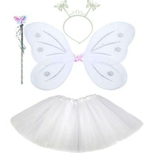 Zenvia Beyaz Kostümü - Beyaz Kostüm Aksesuar Seti 4 Parça