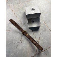 İstanbul Belt Süet Kadın Deri Kemer – 3 cm – Altın Ton Tokalı, Dayanıklı, Şık & Gerçek Deriden Kemer