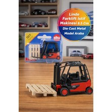 Toyfest Siku 1317 Linde Forklift Istif Makinesi Metal Model Koleksiyonluk Minyatür Mini Aracı 8.5 cm