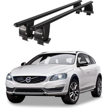 Today Auto Royal Volvo V60 (2011-2018) Uyumlu Siyah Kilitli Ara Atkı Port Bagaj Tavan Barı