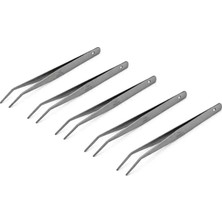 Albertos Eğri Cımbız Seti 5 Adetli Set Iğneye Iplik Takma, Takı Yapımı, Mozaik Dizimi ve Hassas Tutma Cımbızı