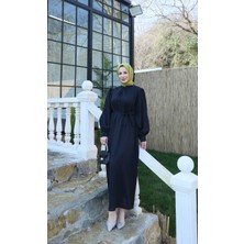 Nisum Moda Hakim Yaka Balon Kol Elbise