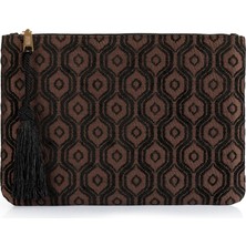 Otto Angelino Otantik Tasarım Kadın El Çantası Clutch - Tarçın