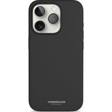 Vonmahlen iPhone 15 Pro Magsafe Silikon Kılıf Siyah