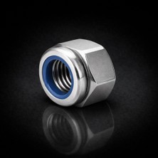 Dyzer Inox Fiberli Somun DIN985 A4-316 M4 50Lİ Paket