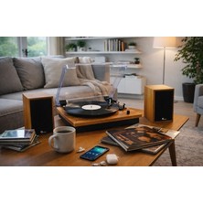 FOMIX-209-SP 2 Harici Hoparlörlü ve Bluetooth® Özellikli, Pikap - Kahverengi