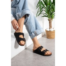 Nmoda Çift Tokalı Ortopedik Taban Terlik Unisex Günlük Rahat Kaymaz Taban Yazlık Sandalet