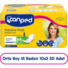 Canped Mesane Pedi M Beden Orta 10X3 30 Adet