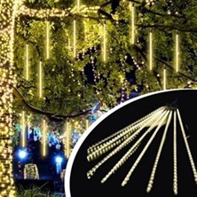 Zenvia 10'lu 45 cm Plastik Meteor LED USB 2m Kablo Sarı Renk Ağaç Işığı – Renk Değiştiren Asmal�