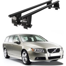 Today Auto Royal Volvo V70 (2007-2016) Uyumlu Siyah Kilitli Ara Atkı Port Bagaj Tavan Barı