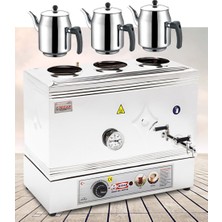 Kısmet Mizan MC218 3 Demlikli Elektrikli Pleytsiz Çay Kazanı 40 Lt + 3 Adet Demlik