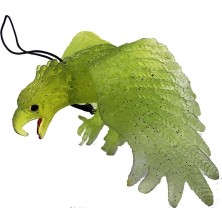 Zenvia Yeşil Renk Yumuşak Plastik Şaka Kartal Yarasa Anahtarlık Şaka Malzemesi