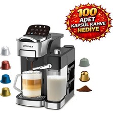Ox-Pro2 Espresso Kahve Makinesi 20 Bar Kapsül & Öğütülmüş Kahve, Süt Köpürtücü Latte Cappuccino