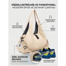 VB Collection Kadın Spor ve Seyahat Çantası Su Geçirmez Naylon Ayakkabı Bölmeli Geniş Hacimli Fitness Omuz Çantası