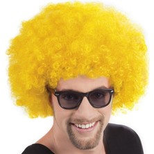 Zenvia Sarı Renk Kıvırcık Afro Bonus Peruk