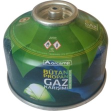 Orcamp KTS-230 Vidalı Kartuş Tüp 230 gr Bütan/Propan Gaz Karışımı Özellikli Taşınabilir