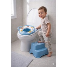Primeaks Basamaklı Lüks Çocuk Klozet Adaptörü | Kaymaz Ayaklı Tuvalet Eğitimi Aparatı