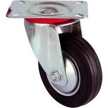 Zenvia Servis Tekeri - Tablalı Siyah Döner - Çap 100 mm