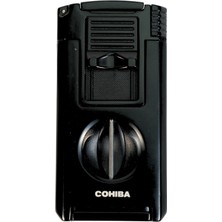 Cohiba Siyah Dört Fonksiyonlu Çift Torch Puro Çakmak CCM0841