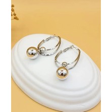 Nevoka Sphere Ikili Halka Hafif Silver Küpe