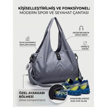 VB Collection Kadın Spor ve Seyahat Çantası Su Geçirmez Naylon Ayakkabı Bölmeli Geniş Hacimli Fitness Omuz Çantası