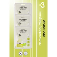 Dermal Kuru ve Yorgun Ciltler Için Nemlendirici ve Canlandırıcı Aloe Kore Maskesi 23 gr 3 Adet