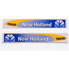 Peren Traktör New Holland TD65D Yan Yazı Takımı Kaporta Etiketi Sağ - Sol Kaput Sticker Seti