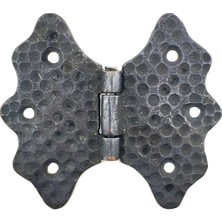 Zenvia Antika Tarz Dekoratif Pirinç Menteşe - 92 Mm, Oksit