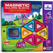 Tanrıkulu Pazarlama 14 Parça 3D Manyetik Yapı Blokları - Mıknatıslı - Orijinal