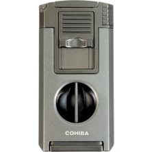 Cohiba Gri Dört Fonksiyonlu Çift Torch Puro Çakmak CCM0844