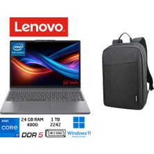 Lenovo ıdeapad Slim 3 16IRH10 Intel Core I7 13620H 24GB 1tb SSD W11 Pro 16" Fhd 83K2001VTR Duddi Çanta
