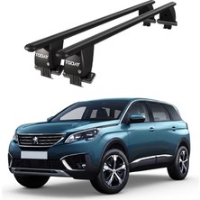 Today Auto Royal Peugeot 5008 (2017-2020) Uyumlu Siyah Kilitli Ara Atkı Port Bagaj Tavan Barı