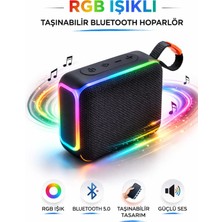 Omaze Rgb LED Bluetooth Hoparlör Taşınabilir Bluetooth Speaker Güçlü Ses Performansı