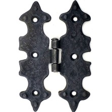 Zenvia Antika Tarz Dekoratif Pirinç Lale Menteşe - 104X77 Mm, Oksit