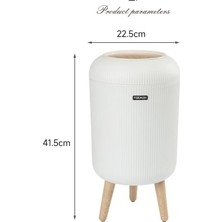 Silabor Click Kapak Beyaz 10 Lt Yuvarlak Yüksek Ithal Ayaklı Çöp Kovası